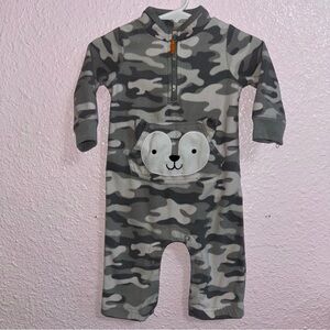 Carter's Gray Camouflage Bear Footie